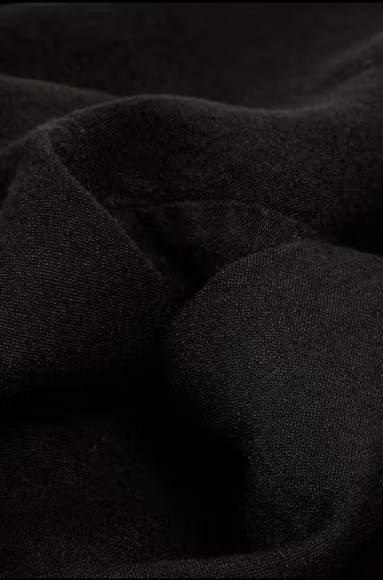Sahara Textured Linen Slim Trousers Black 