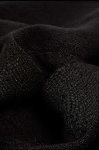 Sahara Textured Linen Slim Trousers Black 