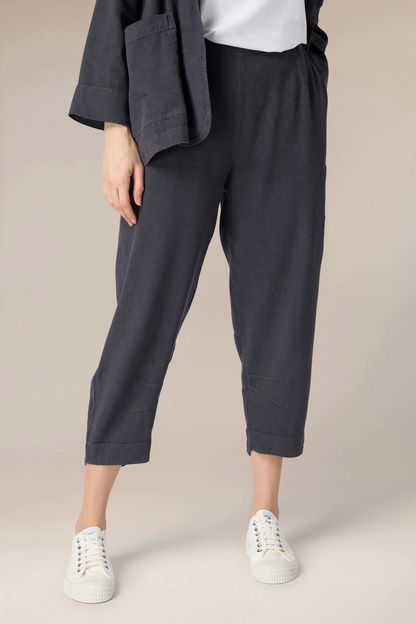 Sahara Textured Linen Crop Bubble Trousers 