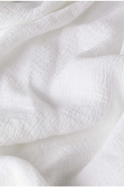 Sahara Crinkle Linen Top White