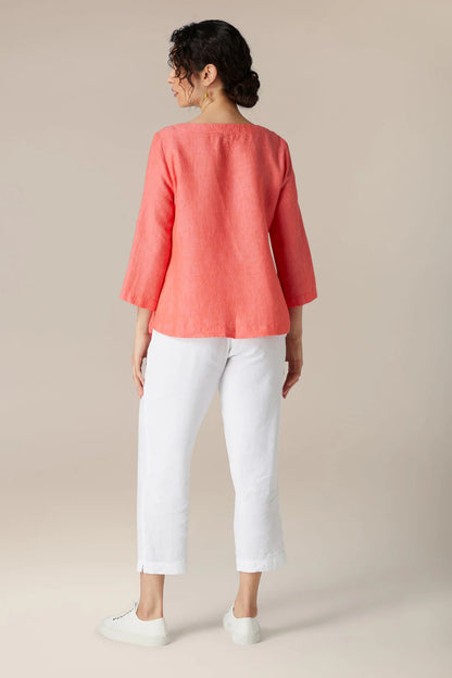 Sahara Cross Dye Asymmetric Tunic Aquamarine