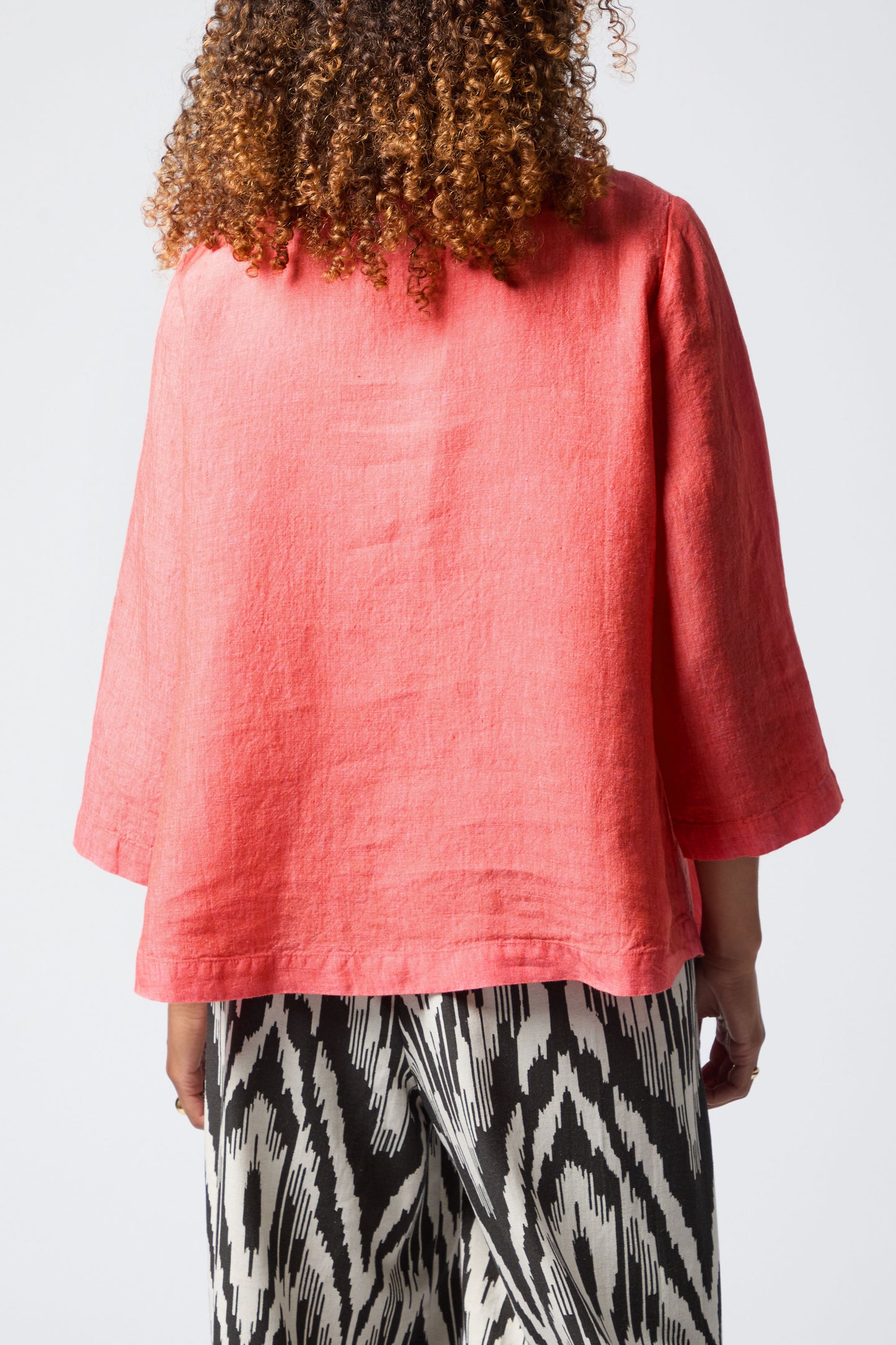 Sahara Cross Dye Asymmetric Tunic Strawberry