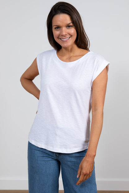 Lily and Me Surfside Plain Tee White