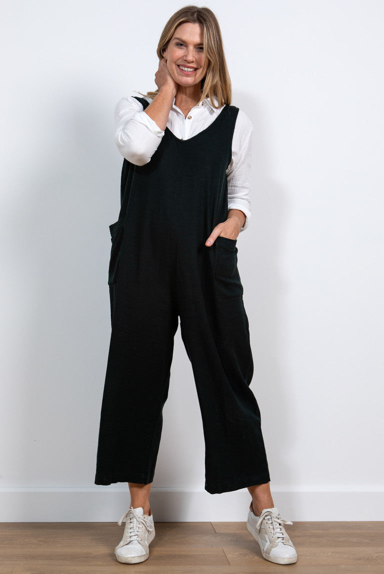 Lily and Me Erica Classic Plain Jumpsuit Black