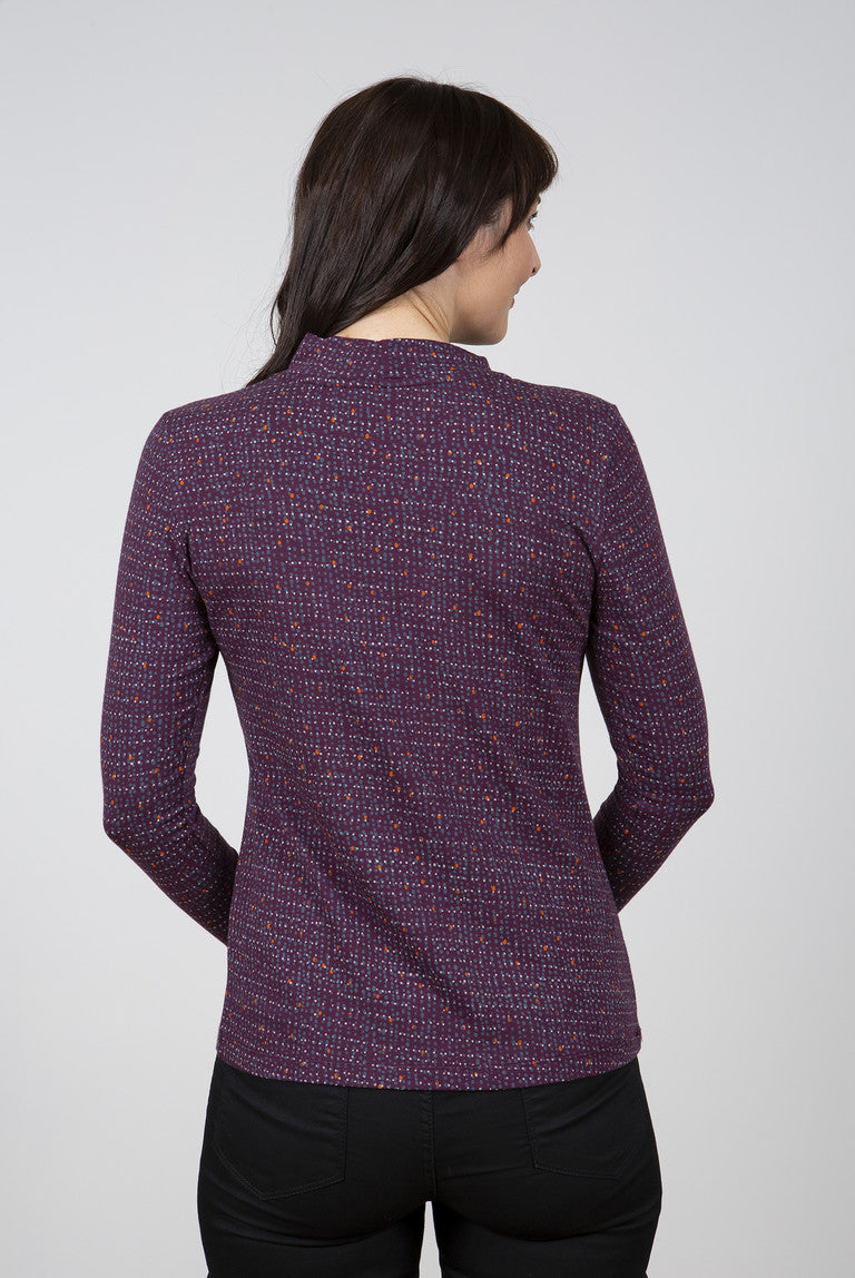 Lily and Me Turtle Neck Top Harvest Damson