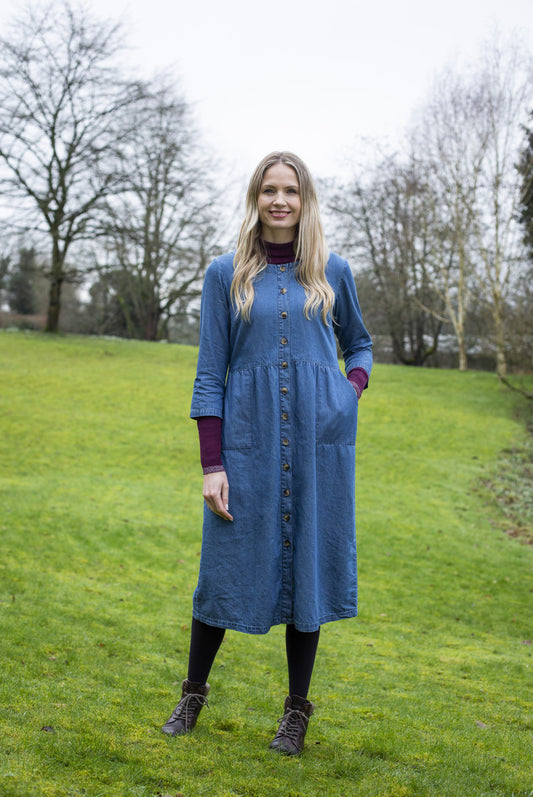 Lily and Me Delphine Dress Denim Blue
