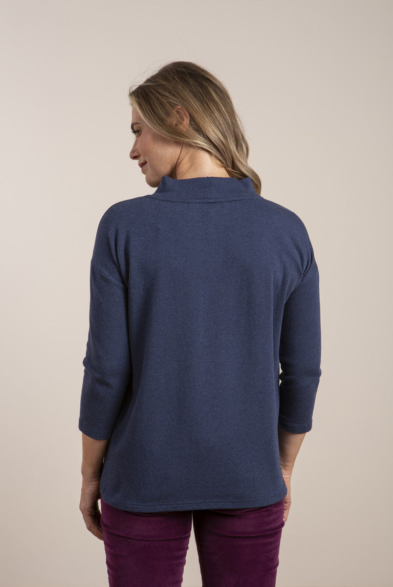 Lily and Me Moorland Jumper Plain Blue