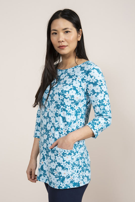Lily and Me Coastal Tunic Delphinium Teal