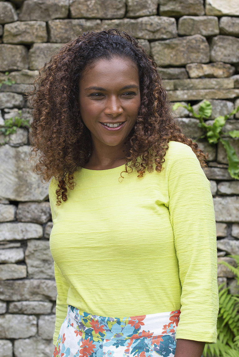 Lily and Me Monica Top 3/4 Sleeve Lime
