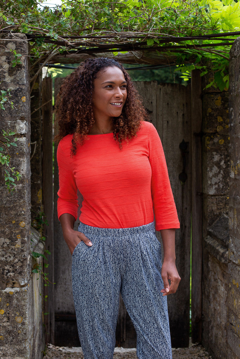 Lily and Me Monica Top 3/4 Sleeve Tomato