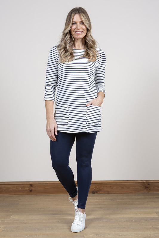 Lily and Me Costal Tunic Basic Stripe Ecru