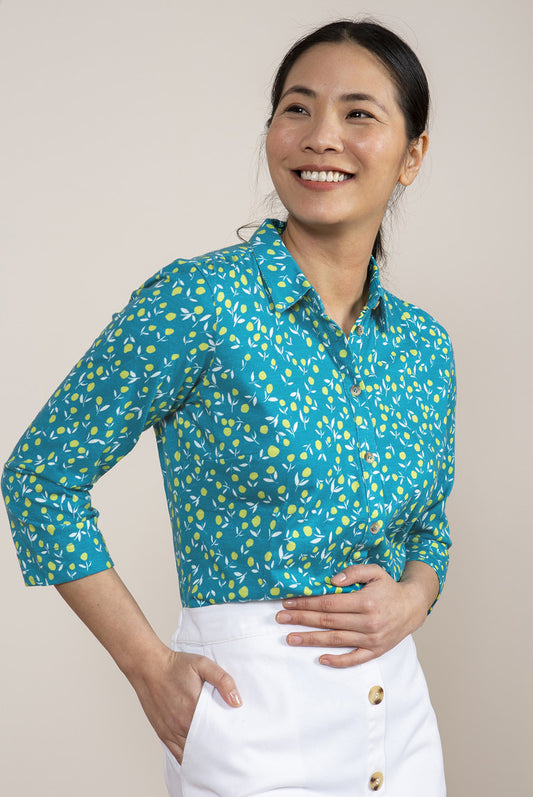 Lily and Me Bayside Shirt Clementine Teal