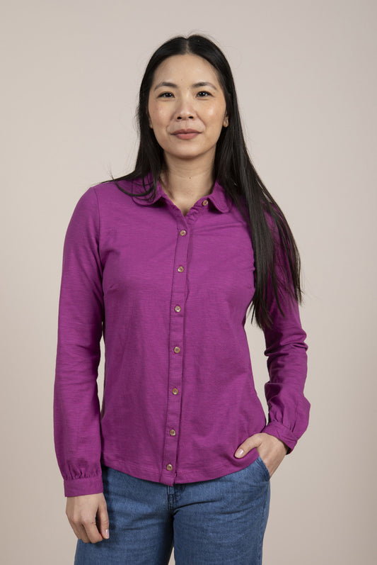 Lily and Me Bowbridge Shirt Plain Cerise
