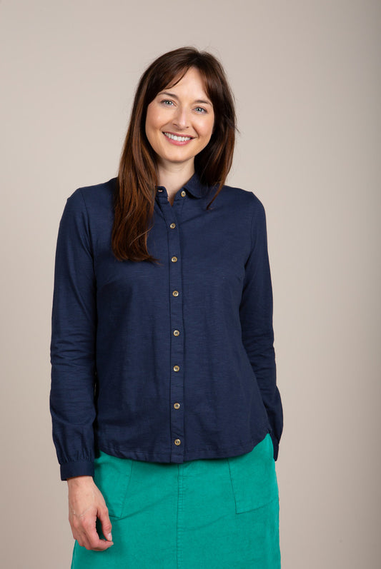 Lily and Me Bowbridge Shirt Plain Navy