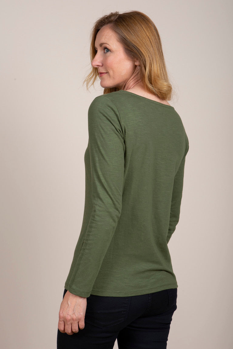 Lily and Me Monica Top Plain Khaki