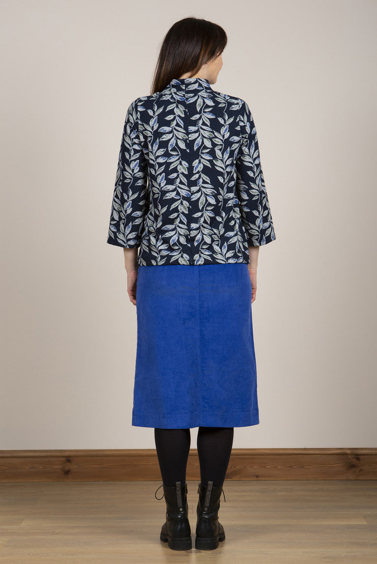 Lily and Me Penrose Pincord Skirt Bright Blue