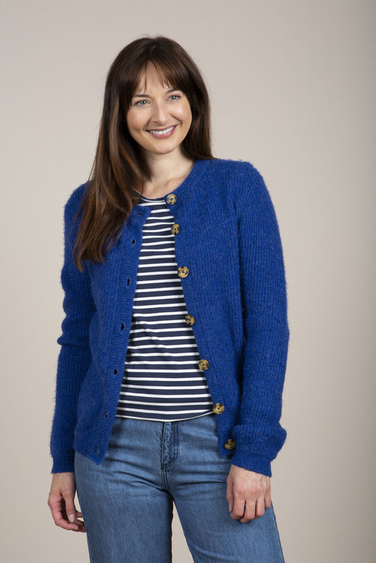 Lily and Me Cosy Cardigan Marl Blue