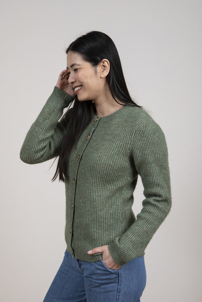 Lily and Me Cosy Cardigan Marl Khaki