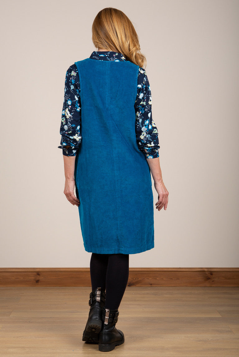 Lily and Me Hillcote Dress Jumbo Cord Dark Teal