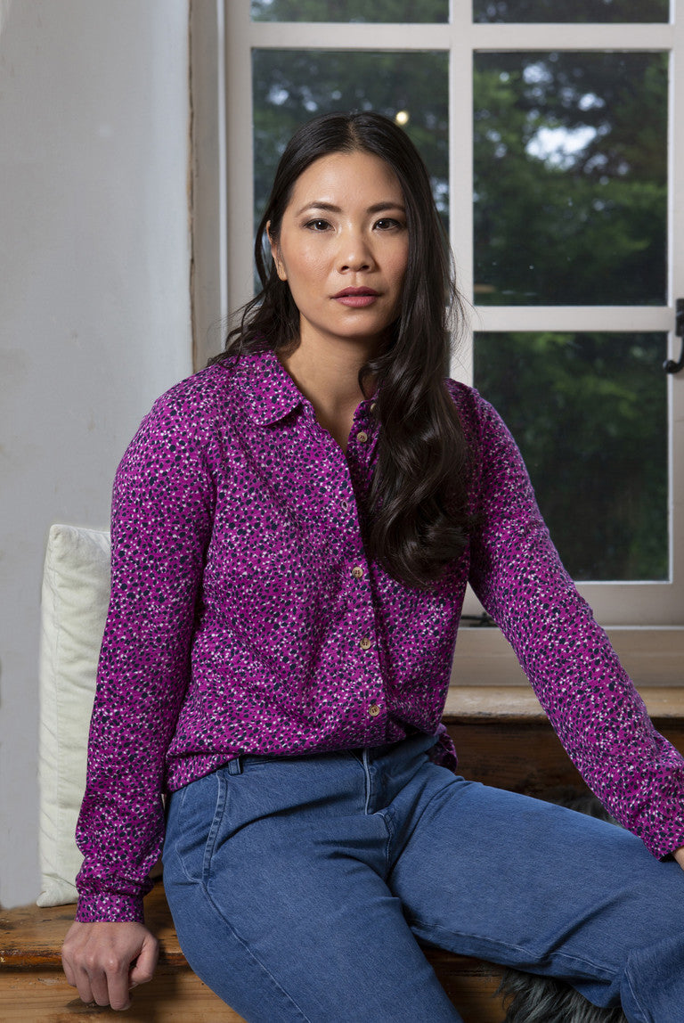 Lily and Me Bowbridge Shirt Pebble Cerise
