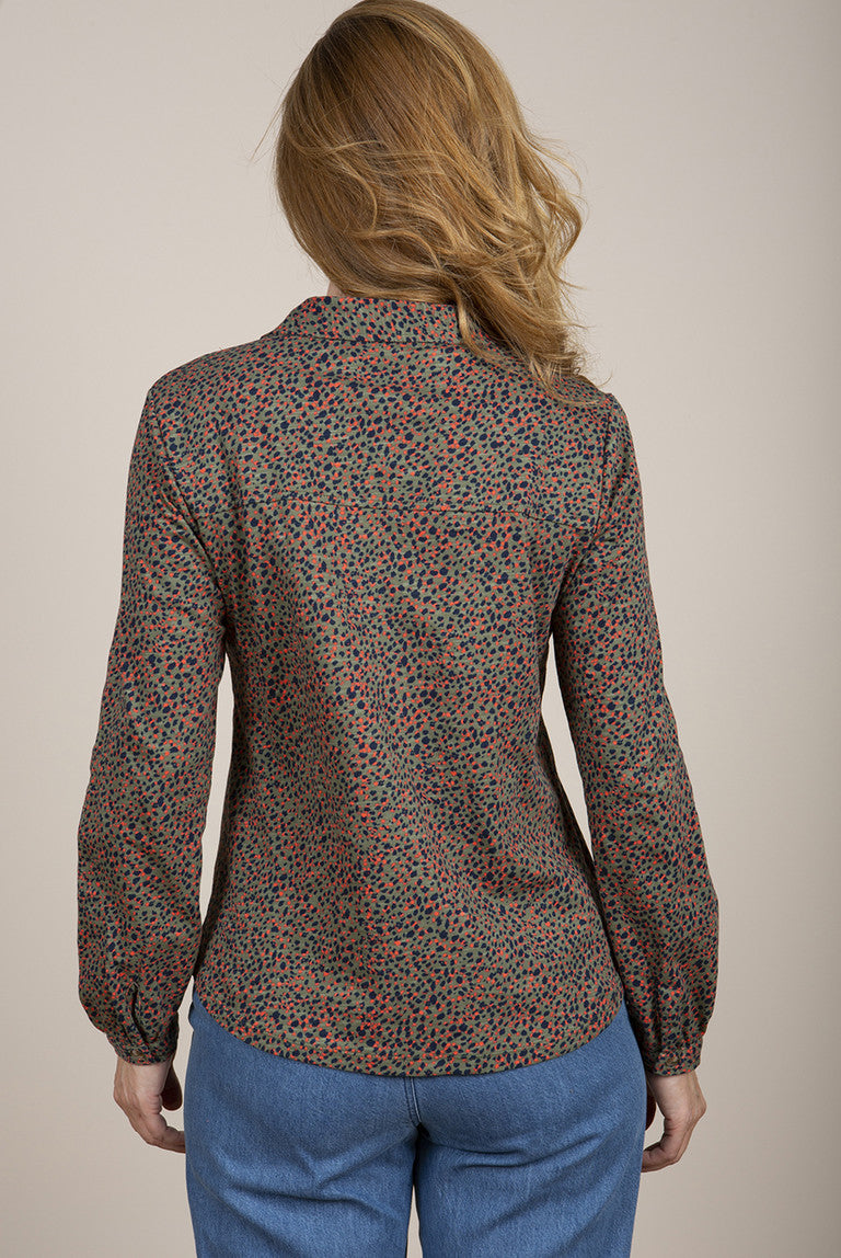 Lily and Me Bowbridge Shirt Pebble Khaki