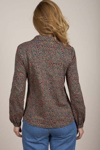 Lily and Me Bowbridge Shirt Pebble Khaki