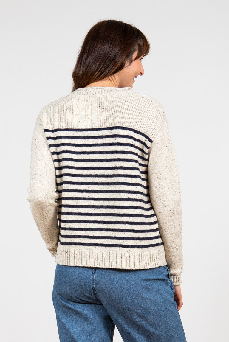 Lily and Me Navy Cove Stripe Jumper Blue