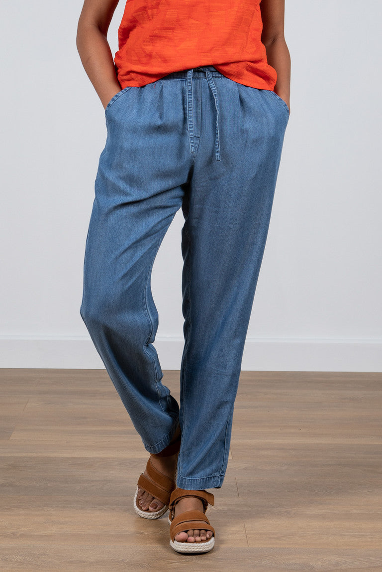 Lily and Me Strandline Trousers Plain Blue Blue