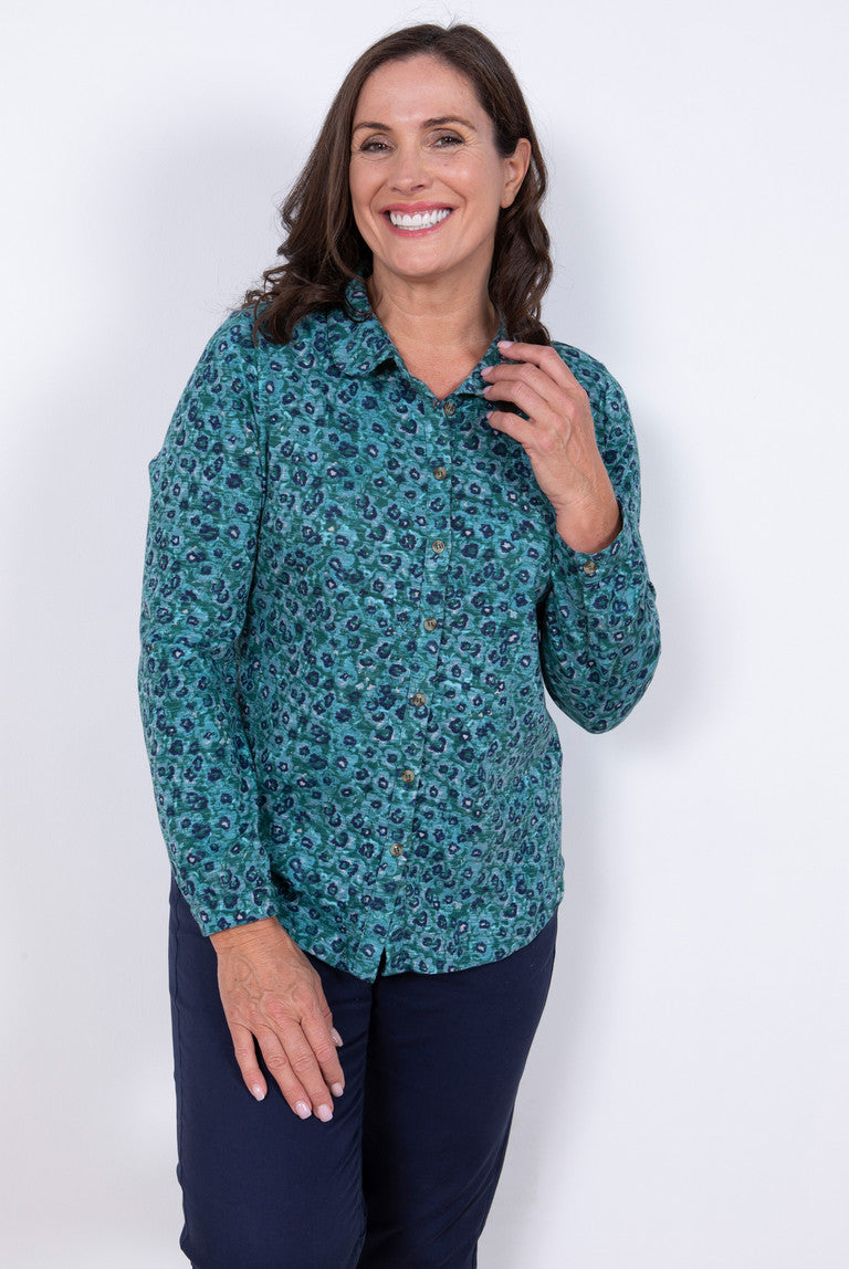 Lily and Me Bowbridge Shirt Floret Green Green