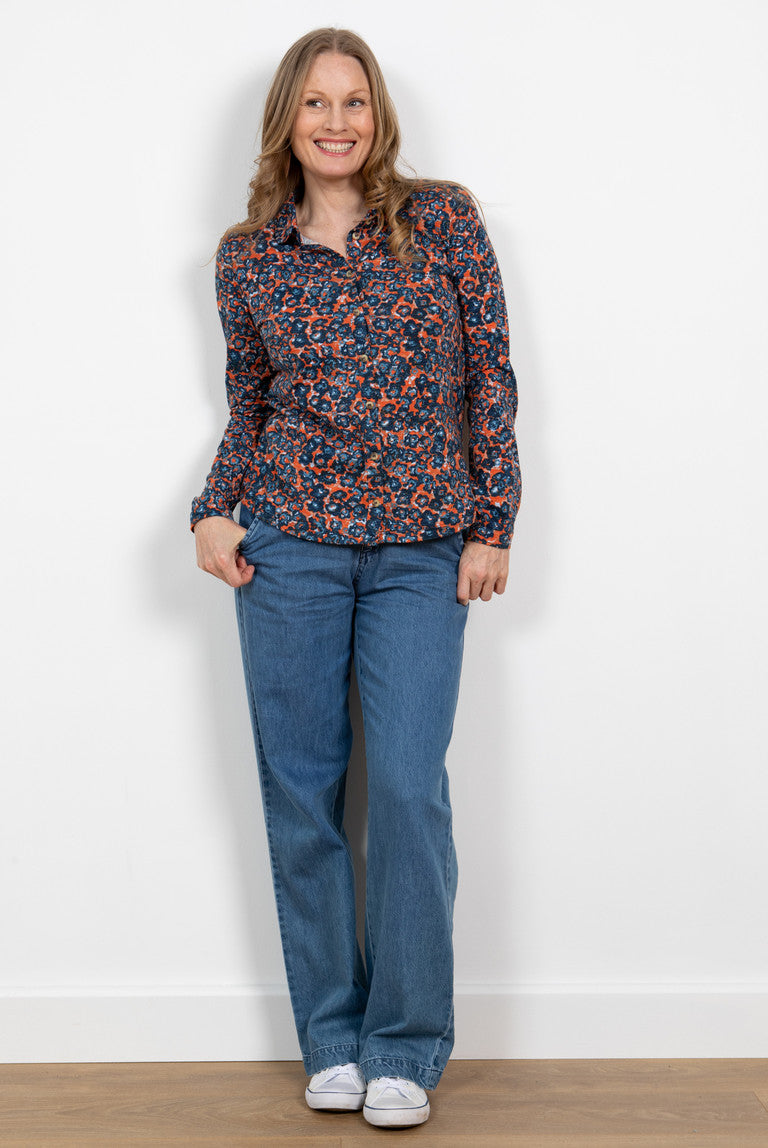 Lily and Me Bowbridge Shirt Floret Orange Orange
