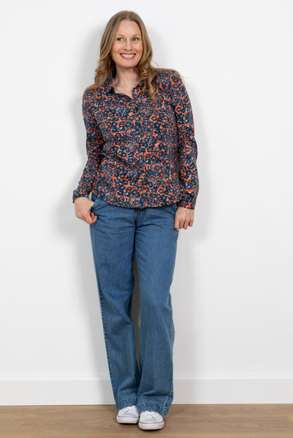 Lily and Me Bowbridge Shirt Floret Orange Orange