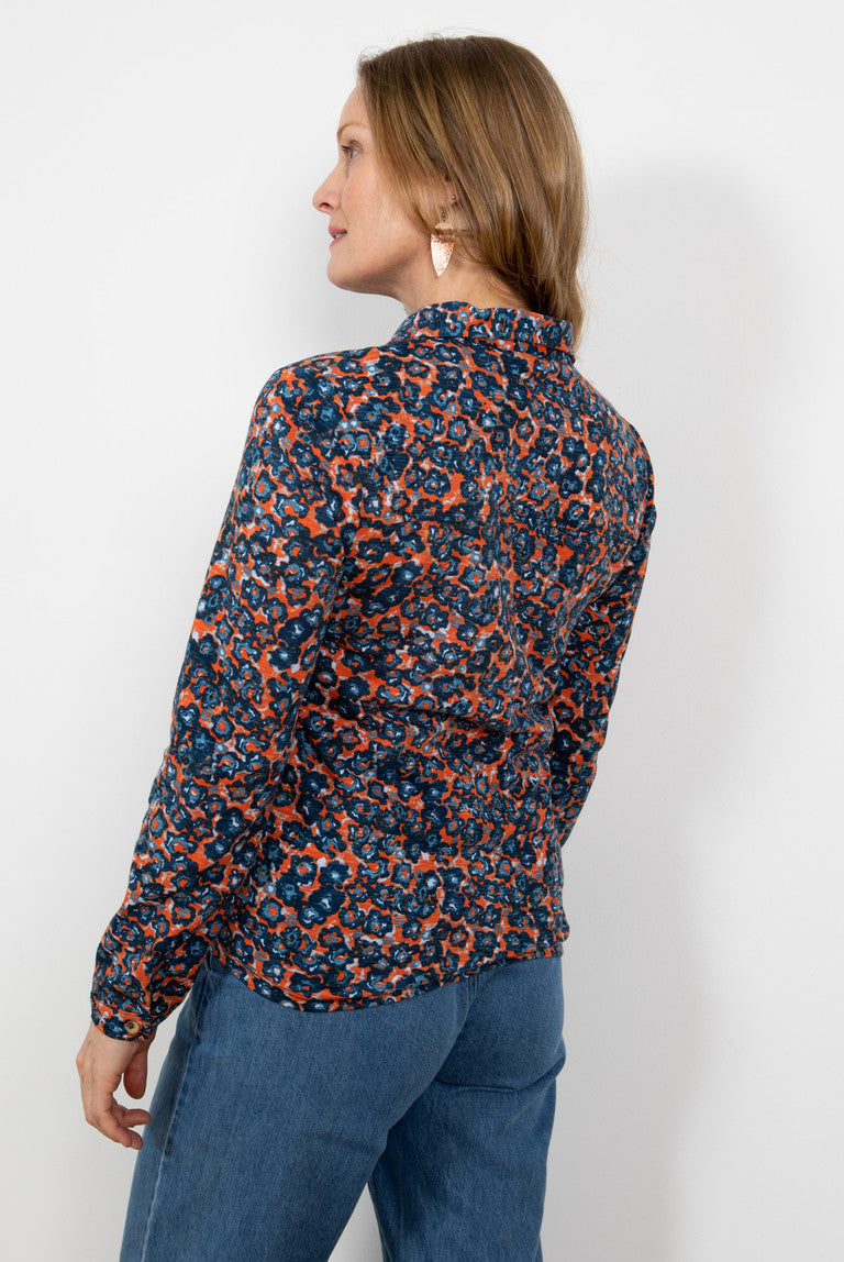 Lily and Me Bowbridge Shirt Floret Orange Orange