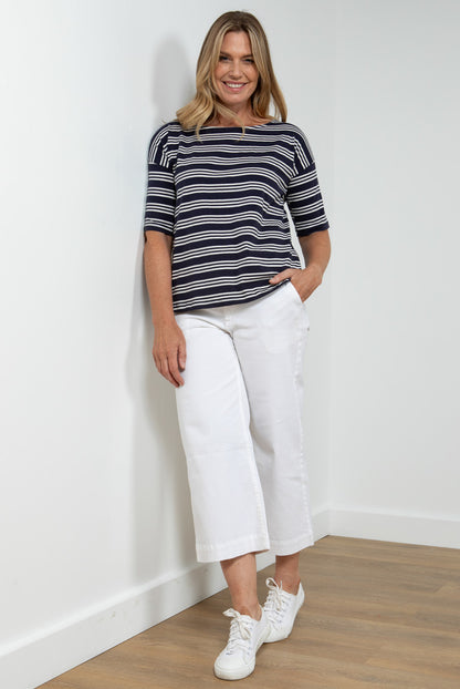 Lily and Me Blockley Top Basic Stripe Navy