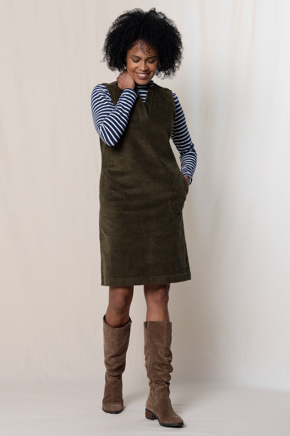 Stripe Ruth Turtle Neck Top