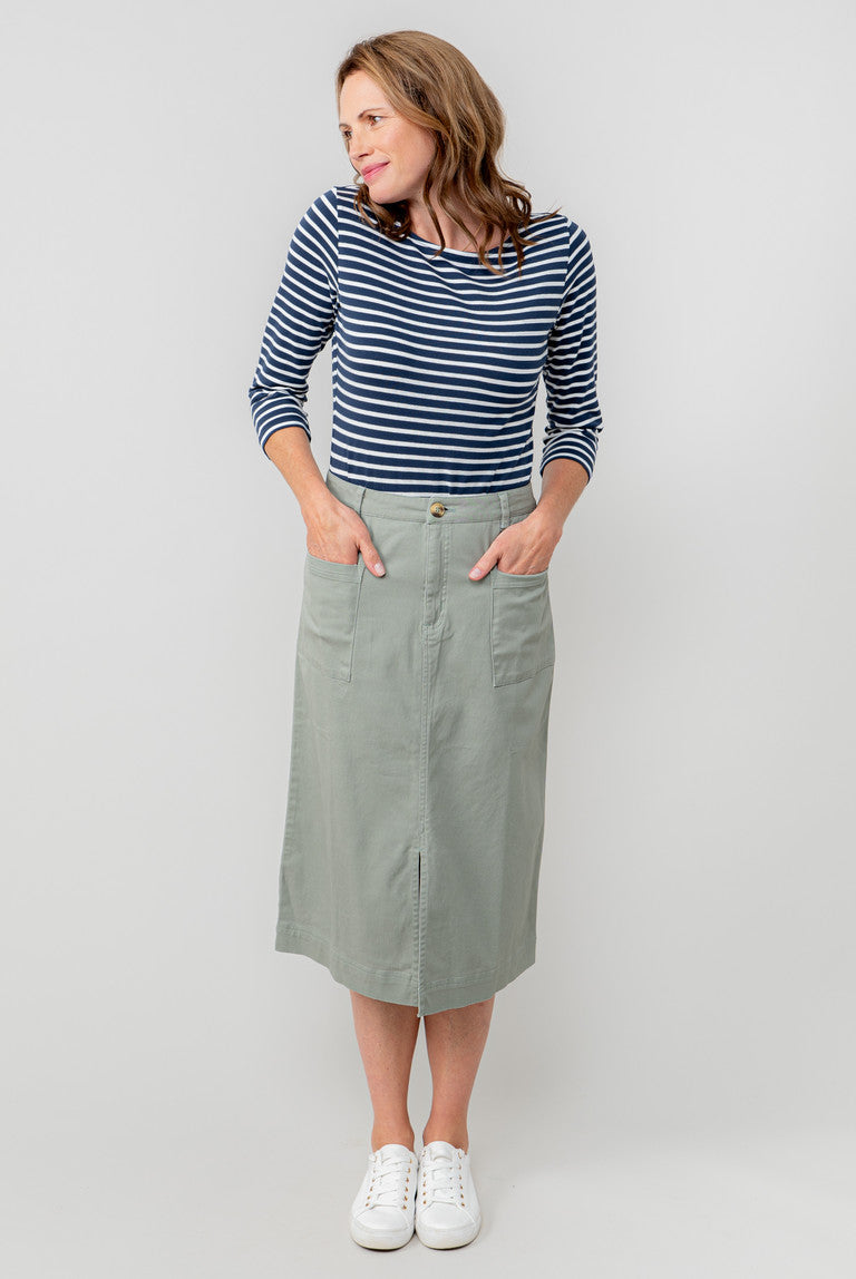 Stripe 3/4 Sleeve Monica Top