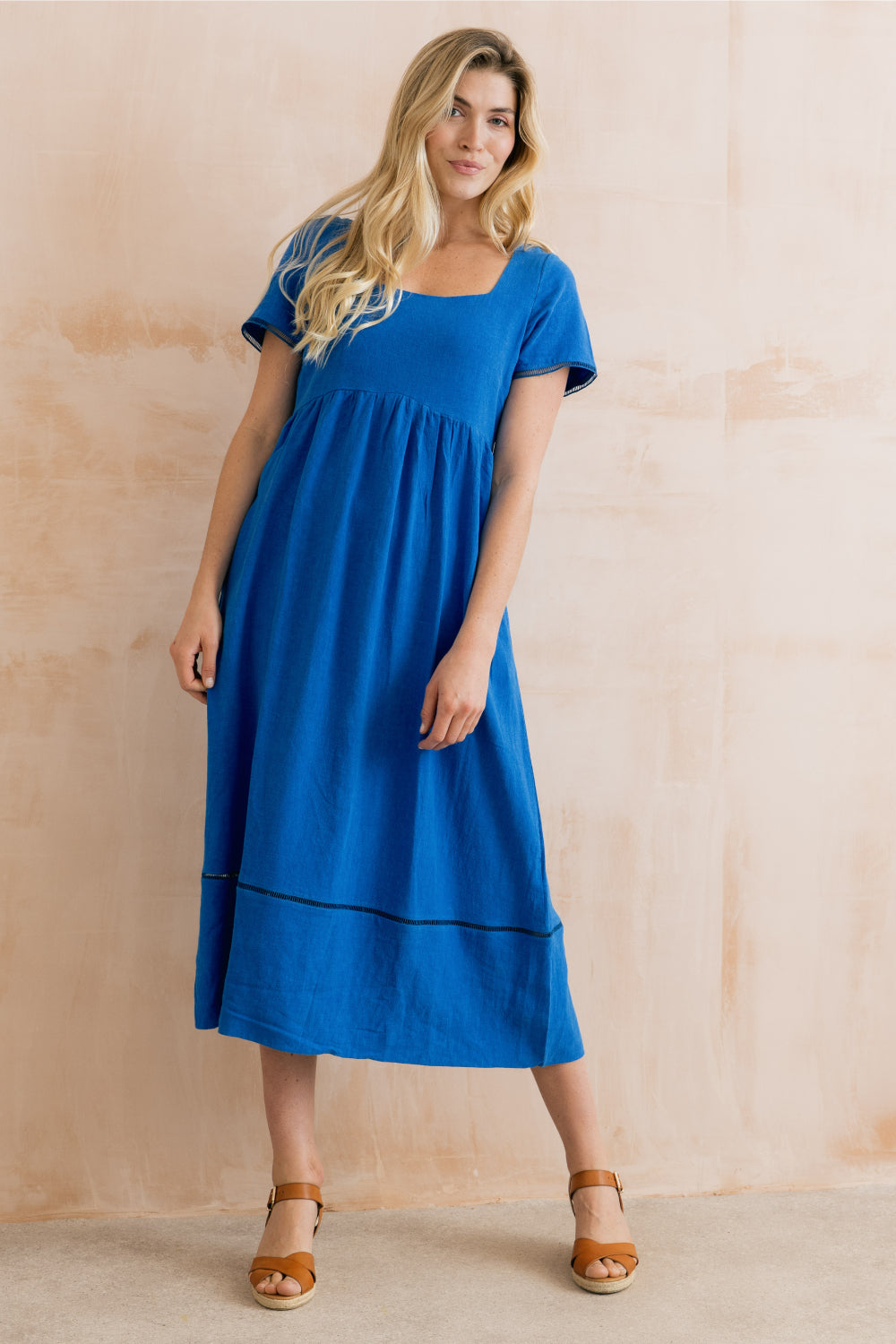 Linen Iris Midi Dress