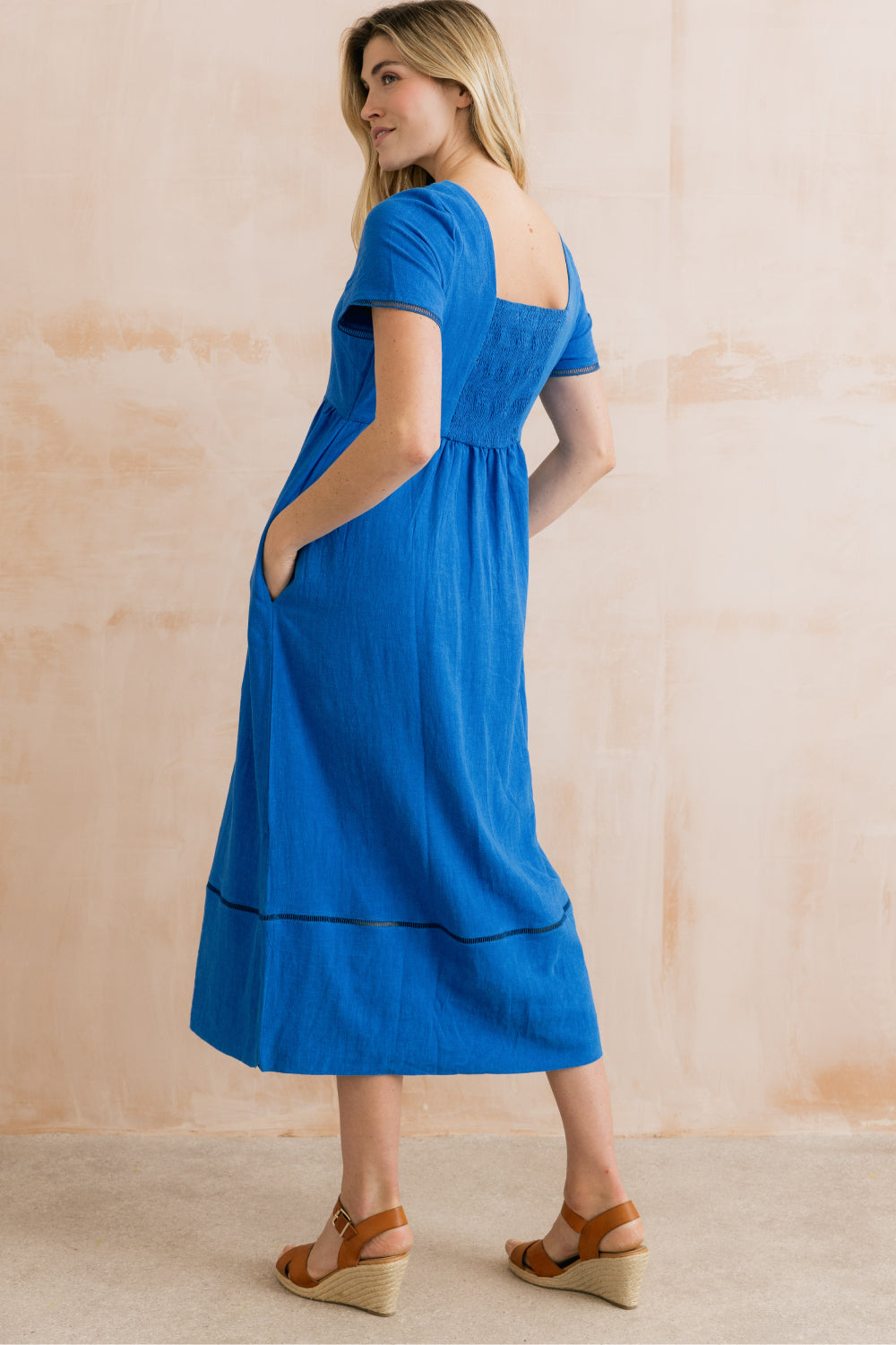 Linen Iris Midi Dress
