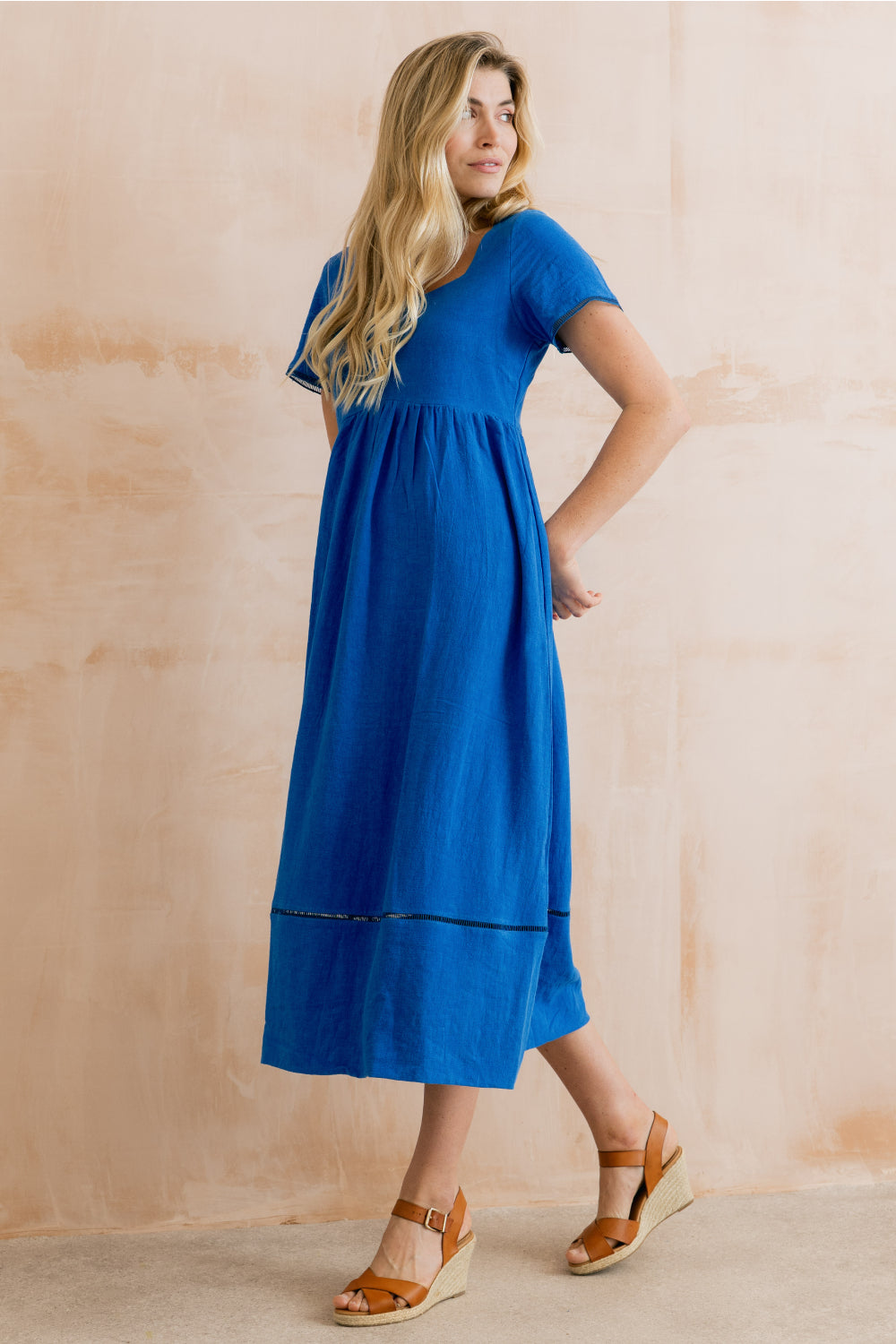 Linen Iris Midi Dress