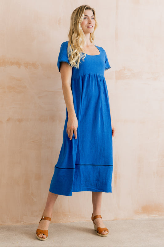 Linen Iris Midi Dress