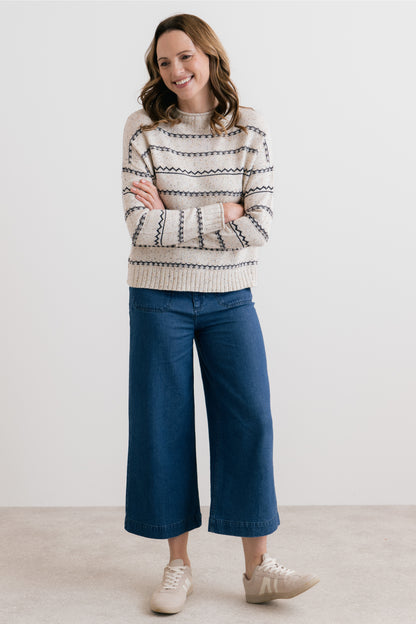 Kirstie Stripe Fleck Jumper