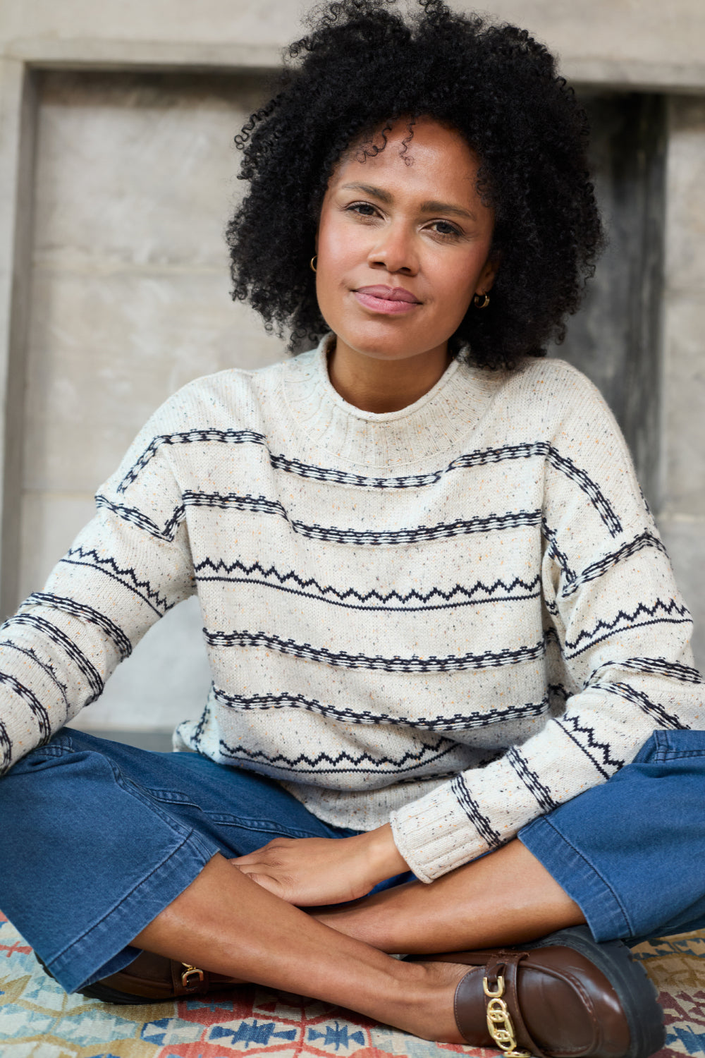 Kirstie Stripe Fleck Jumper