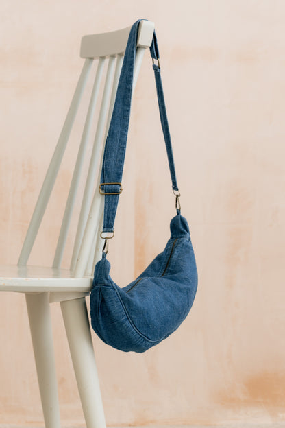 Crossbody Linen Denim Bag