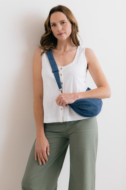 Crossbody Linen Denim Bag