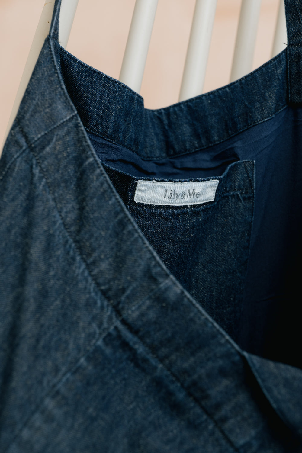 Linen Denim Shopper Bag