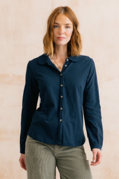 Plain Cotton Slub Bowbridge Shirt