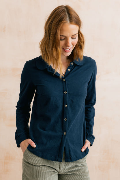 Plain Cotton Slub Bowbridge Shirt