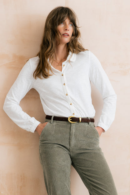 Plain Cotton Slub Bowbridge Shirt