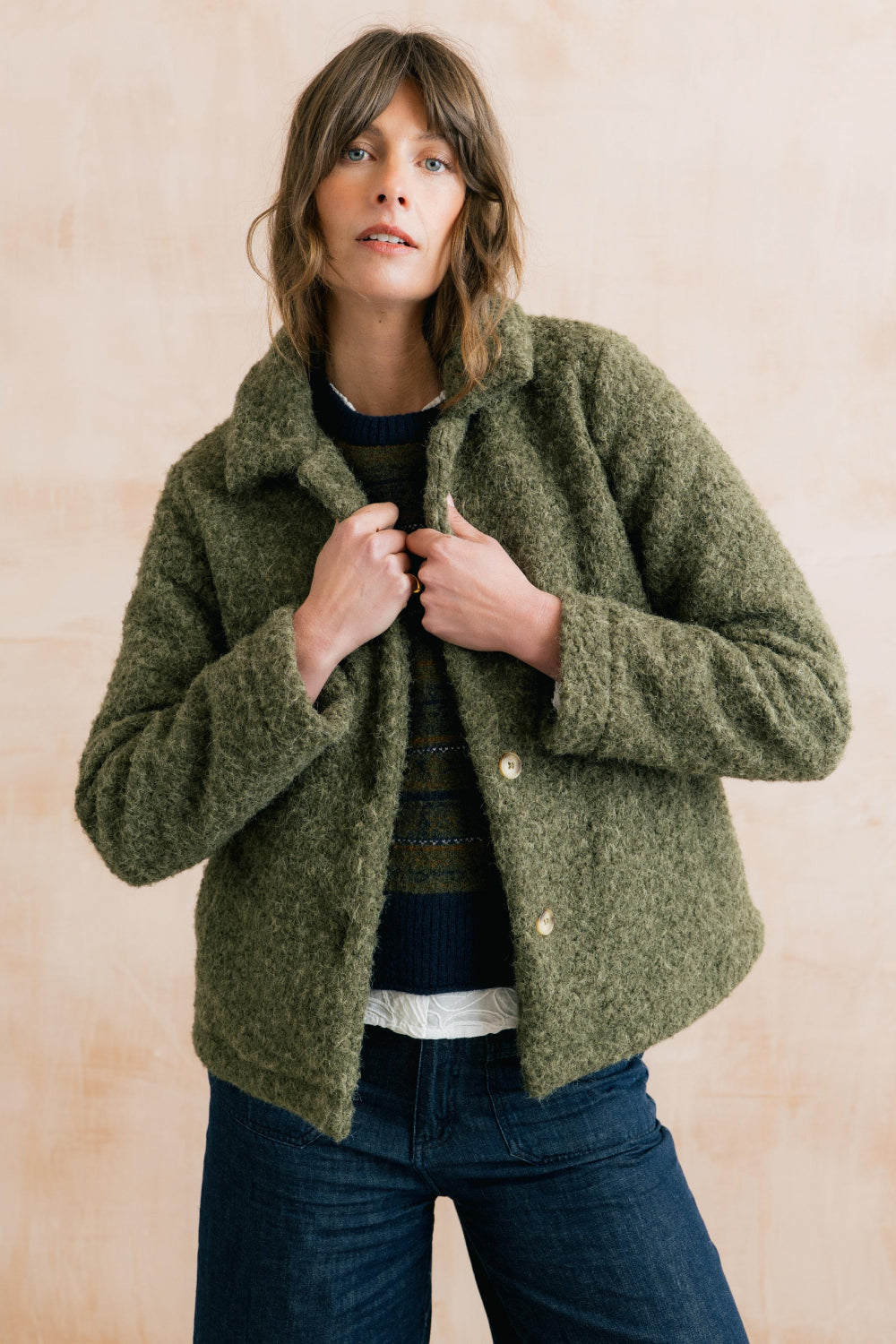 Plain Boucle Sycamore Jacket