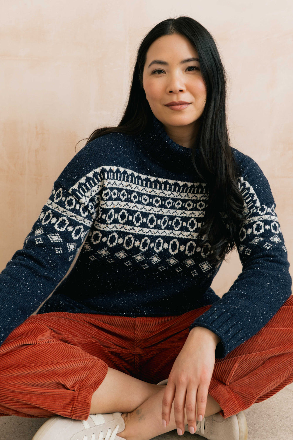 Fleck Knit Fair Isle Easel Jumper