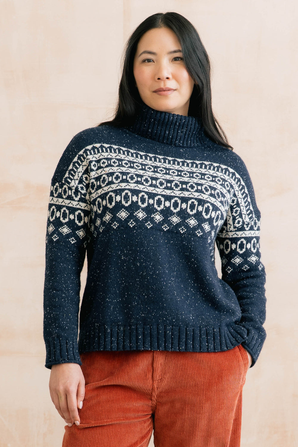 Fleck Knit Fair Isle Easel Jumper